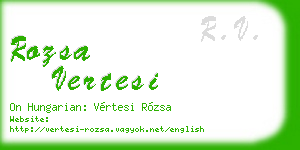 rozsa vertesi business card