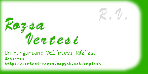 rozsa vertesi business card